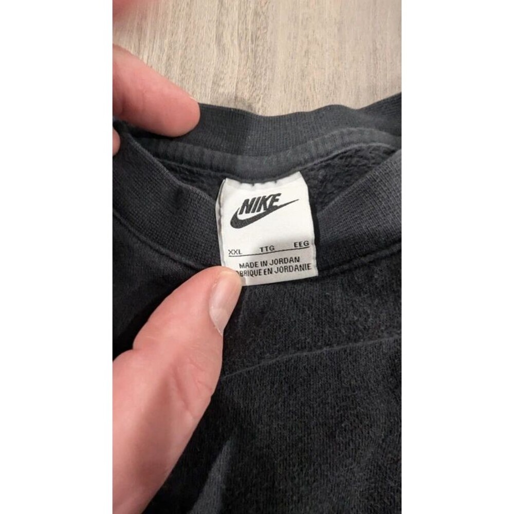 Classic Nike Sportswear Club Fleece Crewneck Sweatshirt - Black size XXL - Picture 4 of 5